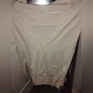 Source Unknown Cream Cardigan Sweater